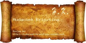 Hudacsek Krisztina névjegykártya