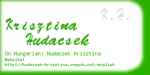 krisztina hudacsek business card
